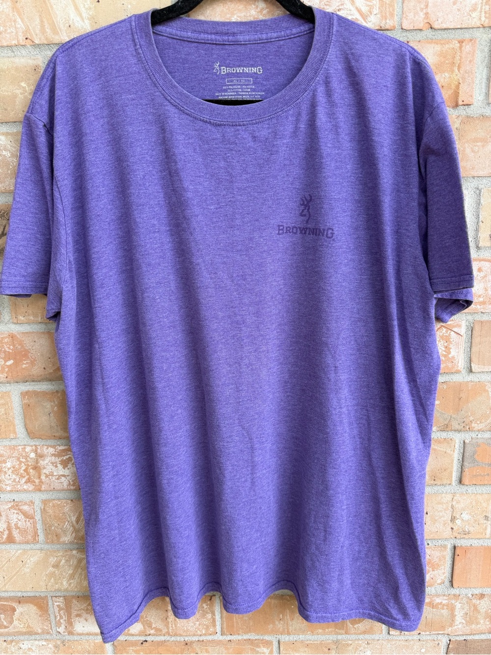 Browning Purple Short-Sleeve Crewneck Deer Head Logo Tee